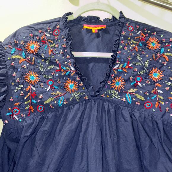 Vilagallo Eliza Dress- Navy - Picture 12 of 15